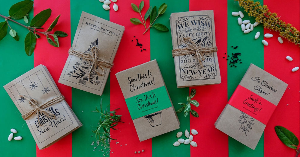 Christmas seed packets